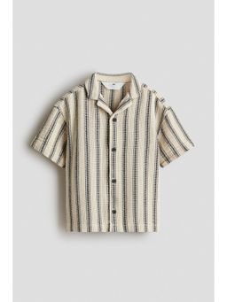 H&M - Boys Beige Textured resort shirt