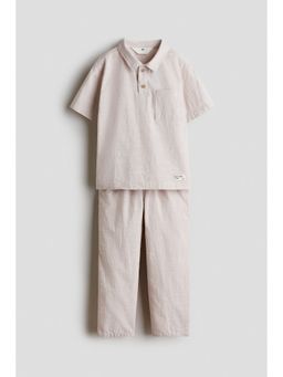 H&M - Boys Beige 2-piece cotton set