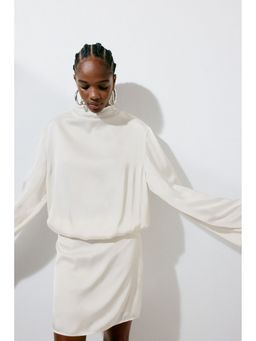 H&M - Women White Draped satin dress