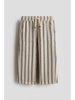 H&M - Boys Beige Textured pull-on trousers