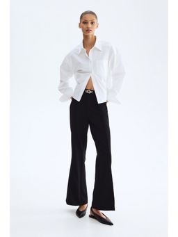 H&M - Women Black Bootcut Ponte di Roma trousers