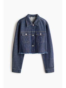 H&M - Women Blue Cropped denim jacket