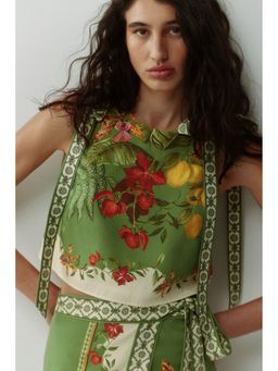 H&M - Women Multi-Color Tie-strap cropped top