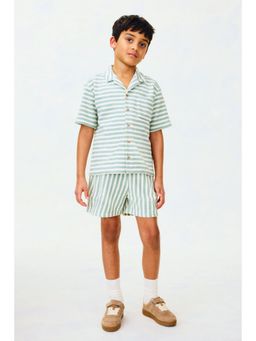 H&M - Boys Green 2-piece terry set