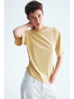 H&M - Women Yellow Draped T-shirt