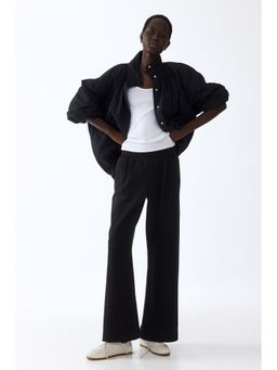H&M - Women Black Wide interlock joggers