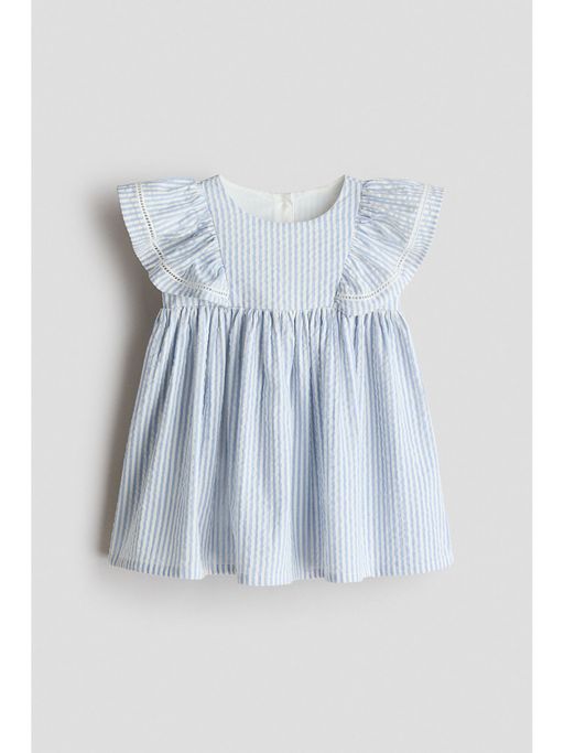 cotton broderie dress Palm Print Mini The silhouette is flattering Cotton On - Linen Size:Choose your size here Pink/Black