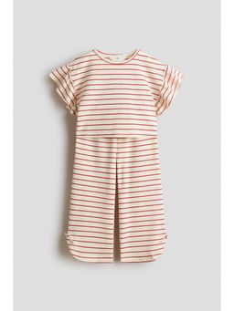 H&M - Girls White 2-piece textured jersey set