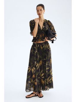 H&M - Women Multi-Color Loose-fit viscose-blend skirt