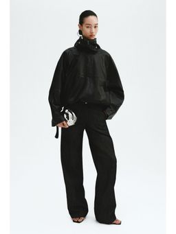 H&M - Women Black Denim drawstring trousers