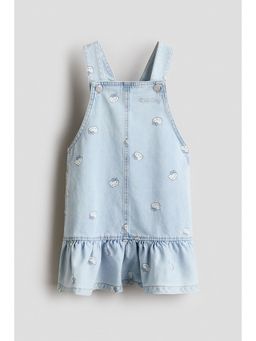H&M - Girls Blue Printed dungaree dress