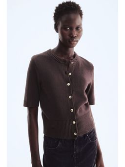 H&M - Women Brown Short-sleeved cardigan