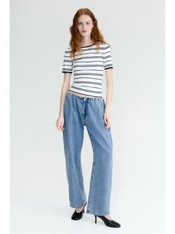 H&M - Women White Fine-knit T-shirt