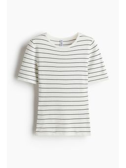 H&M - Women Black Fine-knit T-shirt