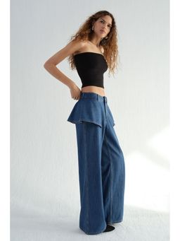 H&M - Women Blue Wide High Waist Jeans