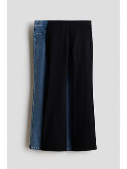 H&M - Girls Black 2-pack flared jeggings