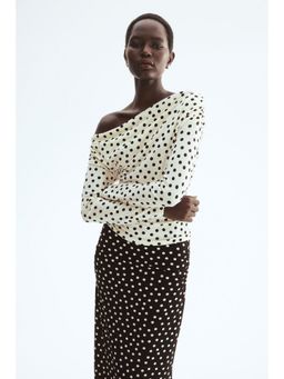 H&M - Women White Draped one-shoulder top