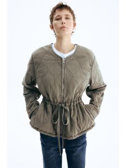 H&M - Women Grey Quilted twill jacket