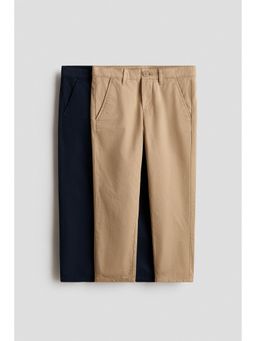 H&M - Boys Beige 2-pack cotton twill chinos