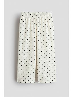 H&M - Girls White Wide crinkled trousers