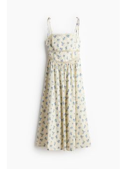 H&M - Women Yellow Tie-strap cotton dress