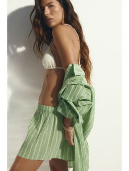 H&M - Women Green Cotton shorts