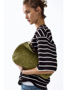 H&M - Women Brown Oversized cotton T-shirt