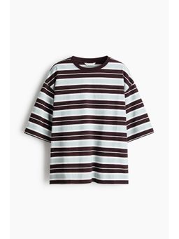 H&M - Women Brown Oversized cotton T-shirt