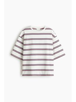 H&M - Women White Oversized cotton T-shirt