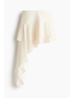 H&M - Women White Draped-panel tiered skirt