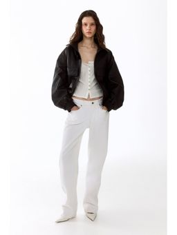 H&M - Women White Pointelle-knit top