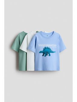 H&M - Boys Blue 3-pack printed T-shirts