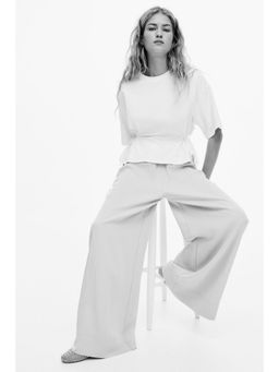 H&M - Women White Tie-detail T-shirt