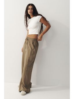 H&M - Women Green Wide cargo trousers