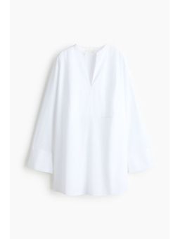 H&M - Women White A-line cotton blouse