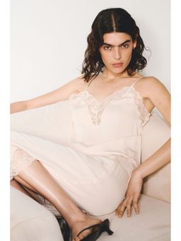 H&M - Women Pink Lace-trimmed strappy top