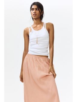 H&M - Women Pink Crinkled chiffon skirt
