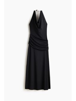 H&M - Women Black Draped halterneck dress
