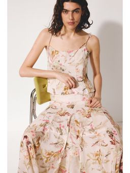 H&M - Women Pink Tie-strap viscose-blend top