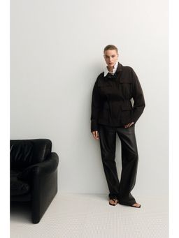 H&M - Women Brown Ponte di Roma jacket