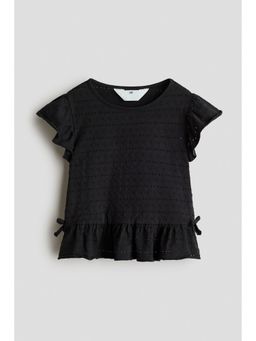 H&M - Girls Grey Textured jersey top