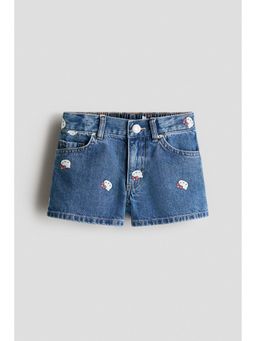 H&M - Girls Blue Printed denim shorts