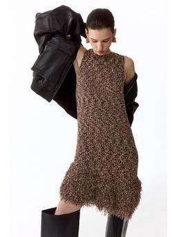 H&M - Women Beige Fringed dress