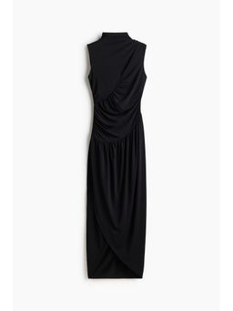 H&M - Women Black Draped turtleneck dress
