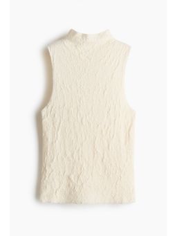 H&M - Women White Textured jersey top