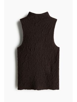 H&M - Women Brown Textured jersey top