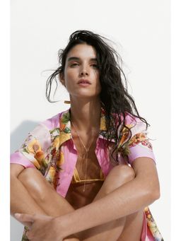 H&M - Women Multi-Color Oversized printed shirt