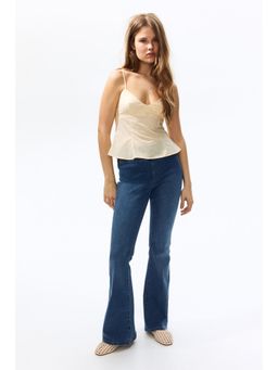 H&M - Women Blue High Flared Jeggings