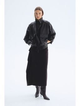H&M - Women Brown Flounced midi skirt