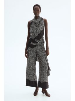 H&M - Women Black Skirt-layered trousers